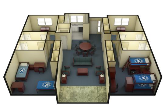 Sauvignon Village 4 Bedroom Triple 3D Floorplan