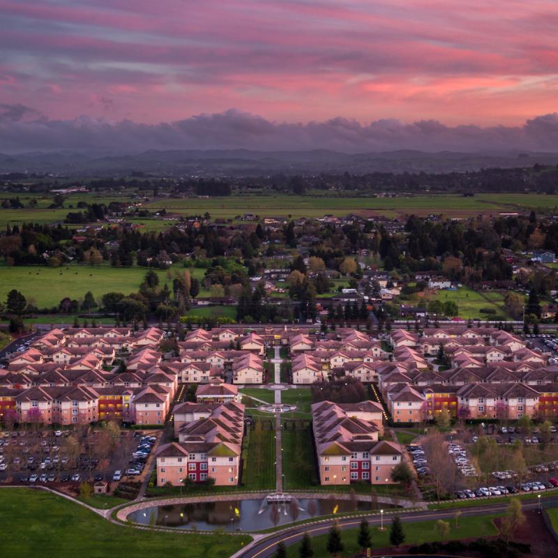 Ariel view of campus