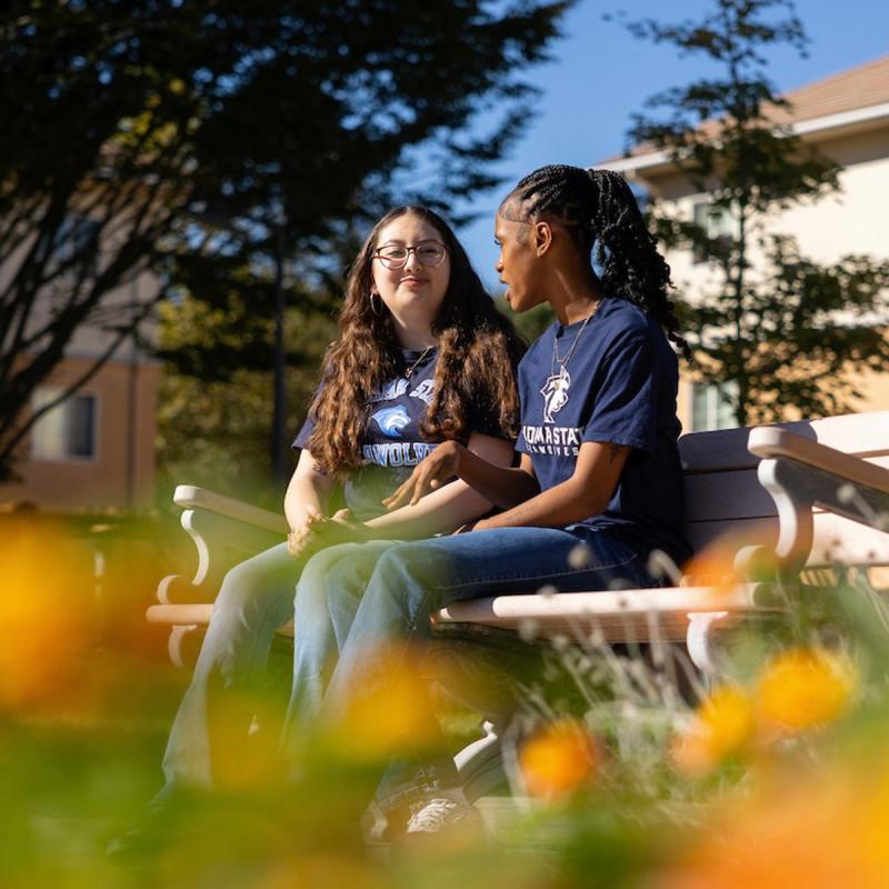 Students talking together
