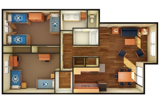 Cabernet 2 Bedroom Floor Plan