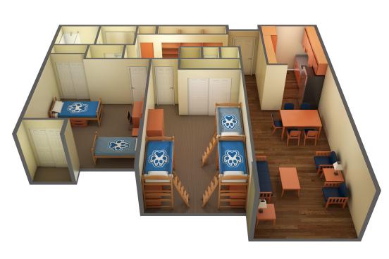 Cabernet Village 3-D Merlot Floor Plan