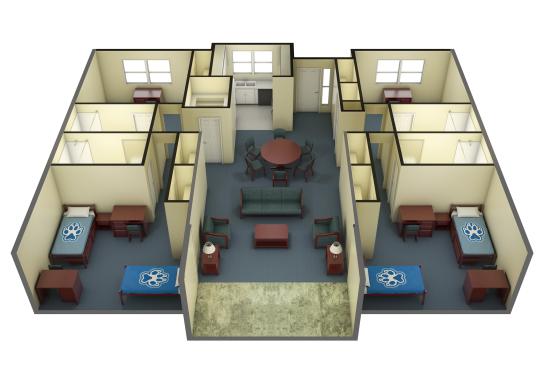 Sauvignon Village 4 Bedroom Double 3D Floorplan