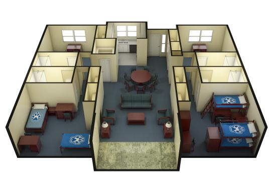 Sauvignon Village 4 Bedroom Triple 3D Floorplan