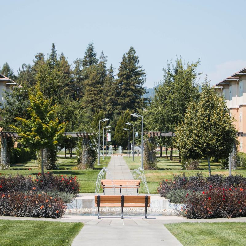 Fountain in Beujolais Village