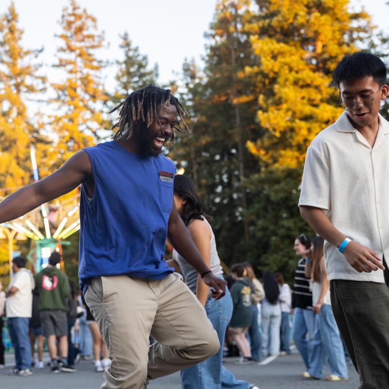 Students dancing
