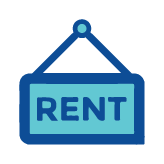 sign saying rent