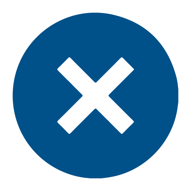 X in circle icon