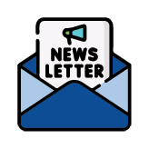 Newsletter icon with text Newsletter